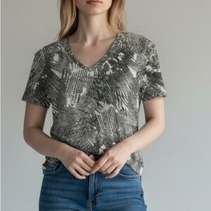 Chaus Sport abstract bling short sleeve top